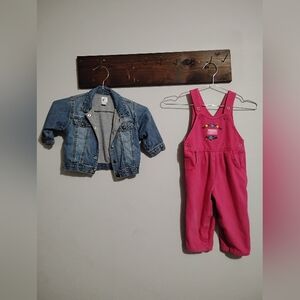 Baby Gap Denim Jacket & Oshkosh Overalls 18-24 Months / 2 T